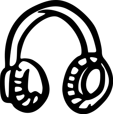 Comic-Icon eines Kopfhörers